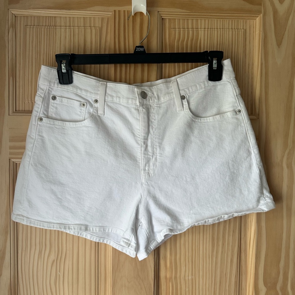 J. Crew Classic White Denim Shorts